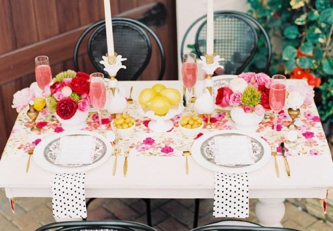 Estilo glam y femenino en la mesa
